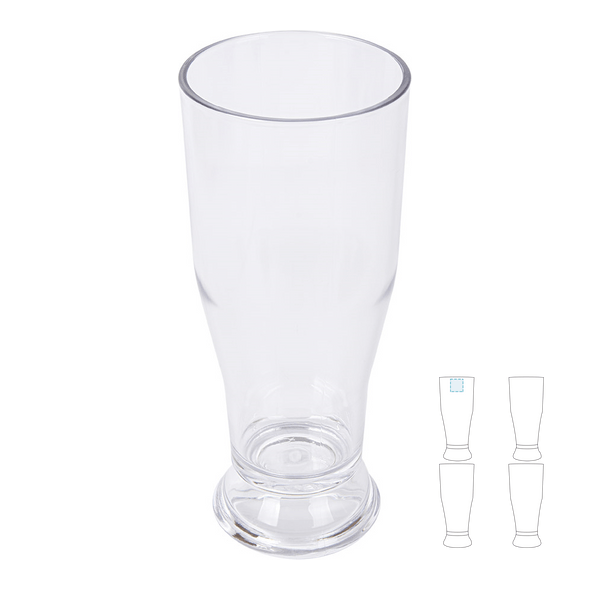 Bicchieri Birra Spessa Base Policarbonato Trasparente